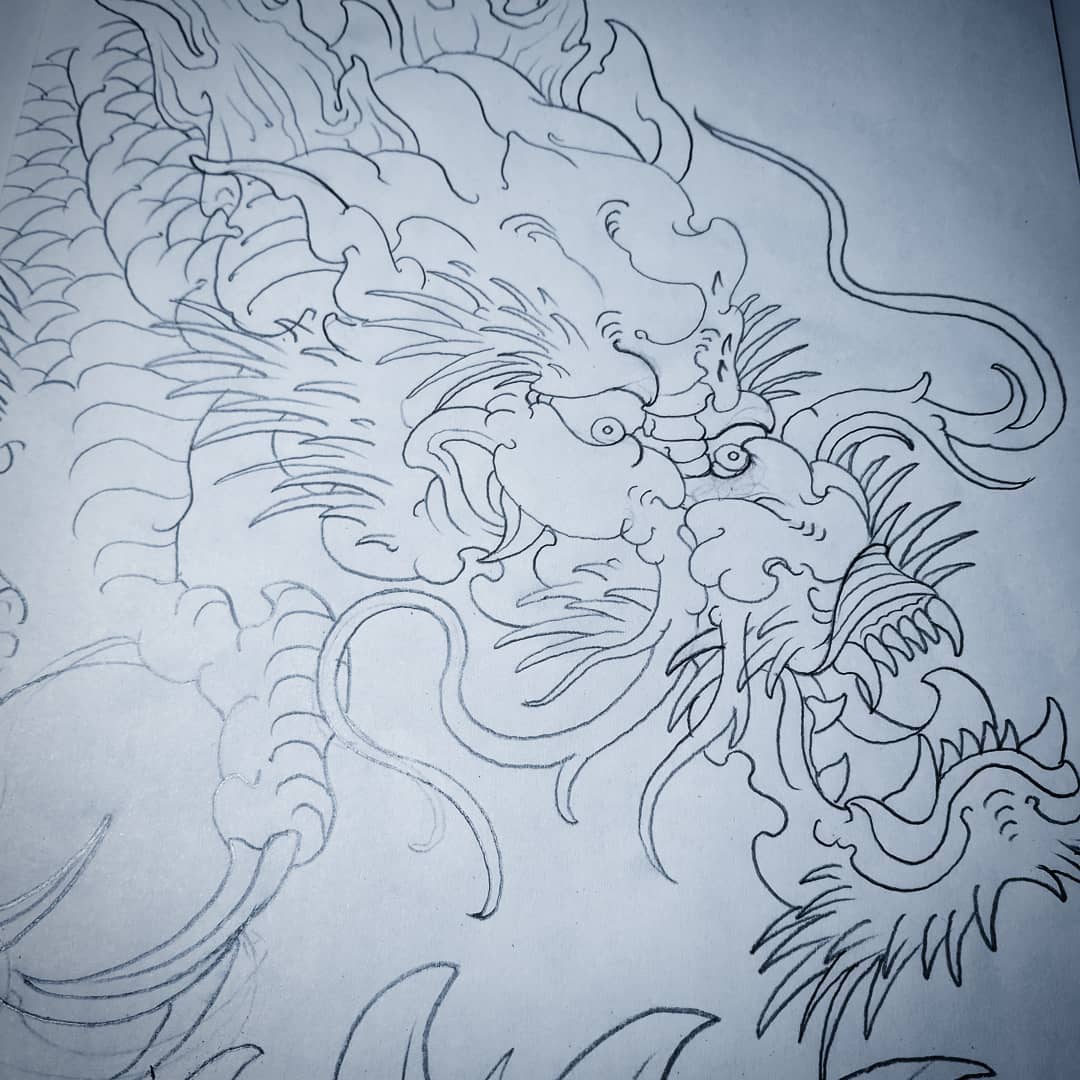龙纹身手稿